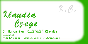 klaudia czege business card